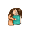 Boek, boeken, klein meisje met een boek