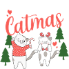 Merry Catmas Katze Weihnachten Geschenk