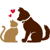BFF Cat and dog heart