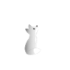 Ein Süßer Schneefuchs Beobachtet Schneeflocken