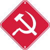 Warning communism road sign