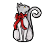 White Christmas Cat