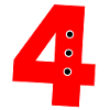 Numéro 4 rouge