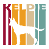 Australian Kelpie Bergerhund Retro Silhouette