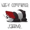 Panda mit Red Meret Pantomime