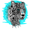 Leopard retro mandala