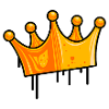 corona d'oro fumetto icona re