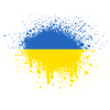Ukraine Flagge Farbklecks Kazantip Kiew