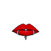 Lips with piercings lip piercing mask