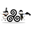 Breton characters triskel