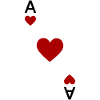 Spielkarte Herz Ass