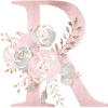 Letter R with flowers