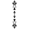 Tribal tattoo triangles