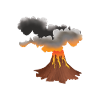 Erupting volcano design