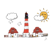 Westerhever lighthouse drawing