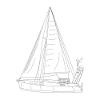 Drawing sailboat sails high