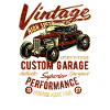 Vintage high speed rockabilly hot rod