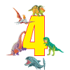 4. Geburtstag 4 Jahre Dino Saurier Dinosaurier