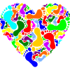 Heart with footprints