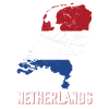 Netherlands flag country shape
