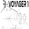 Black Voyager 1 space probe