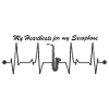 Saxophone saxophone heartbeat with saying