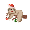 Sloth, Christmas, sleeping sloth