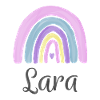 Sweet rainbow with name - Lara