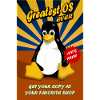 Retro poster on Linux operating system