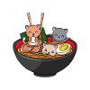 Ramen Cats Anime Apparel