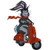 en scooter comme courrier