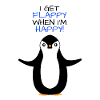 A happy penguin