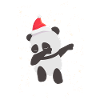 Christmas dabbing panda