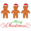 Merry christmas gingerbread men