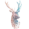 Low poly deer gradient