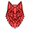 Geometric Red Wolf