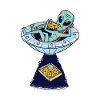 Alien Abduction Pizza UFO Flying Saucer Aliens