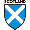 Schottland Saltire Flag Shield (schwarze Kontur)