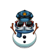 Freeze! Police Christmas Snowman