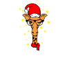 Christmas Giraffe Santa Giraffe