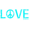 love peace turquoise