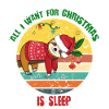 Sloth with Christmas sweater