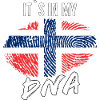 Norway DNA Fingerprint with Flag