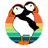 Puffin Puffins Retro Birds