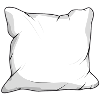 large cuddly white down pillow