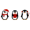 Noël doux penguins équipe cadeau