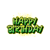 Happy Birthday Graffiti Inscription