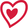 Double heart heart red heart
