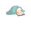 Cute hamster bookworm books