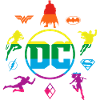 Justice League DC Superheroes Rainbow Logos